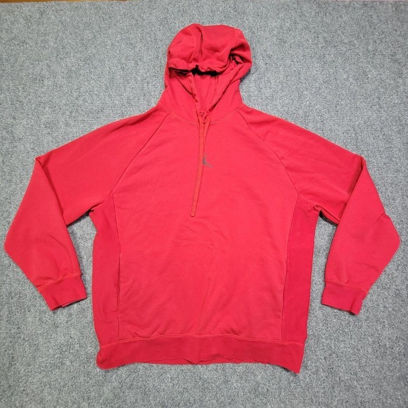 Air Jordan Hoodie Mens XL Red Pullover Long Sleeve Activewear Sweatshirt Nike - Picture 1 of 8